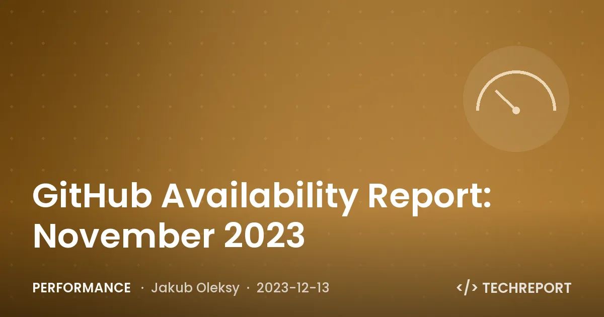 GitHub Availability Report: November 2023