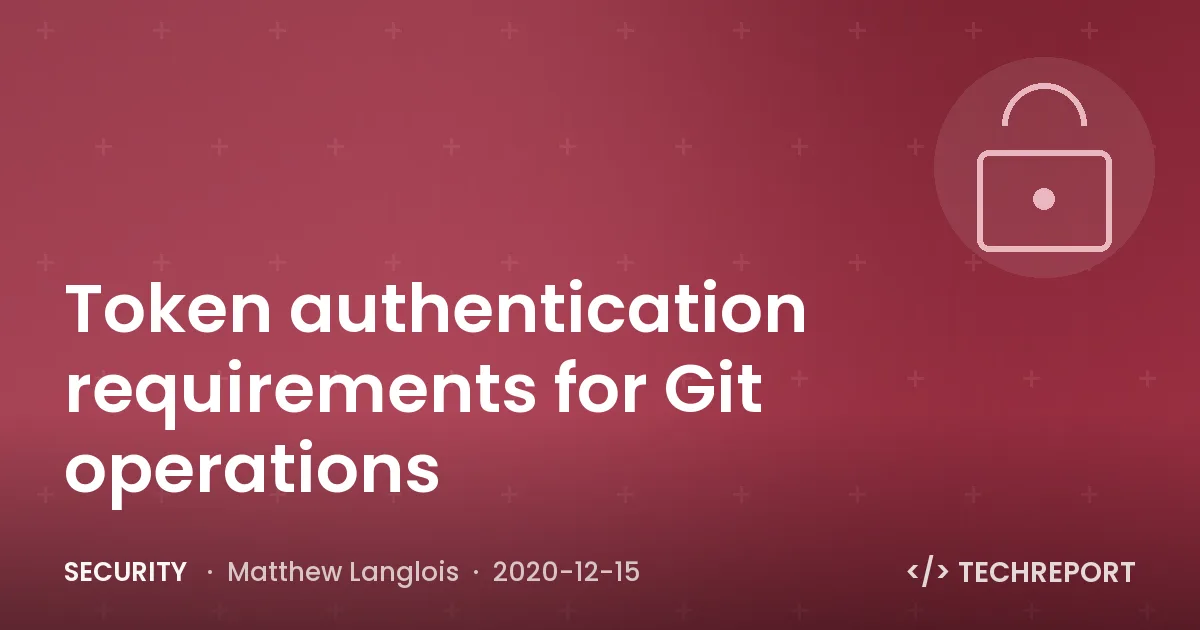 Token authentication requirements for Git operations