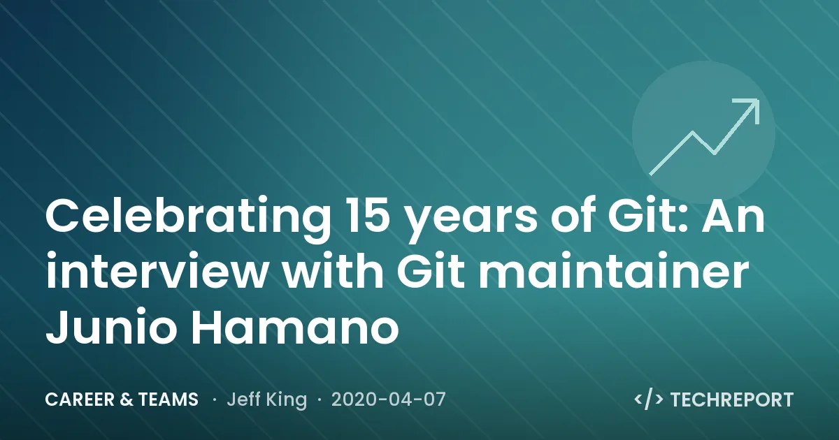 Career & Teams — Celebrating 15 years of Git: An interview with Git maintainer Junio Hamano