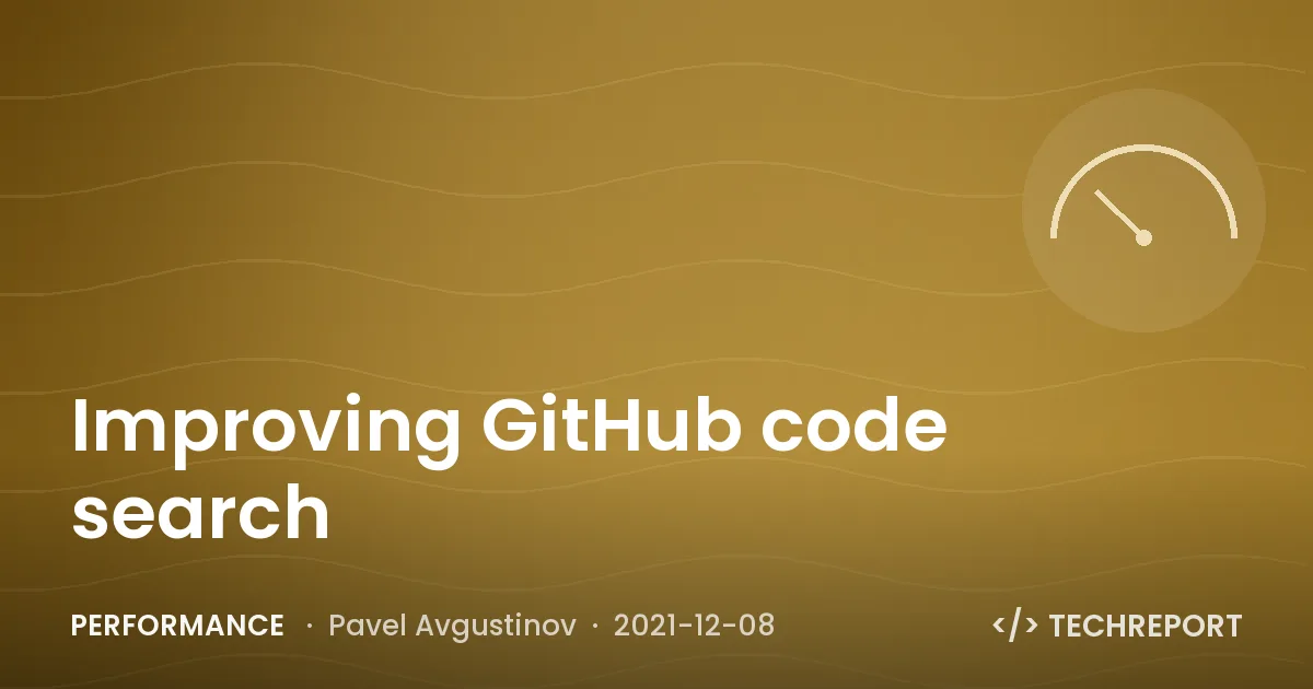 Improving GitHub code search