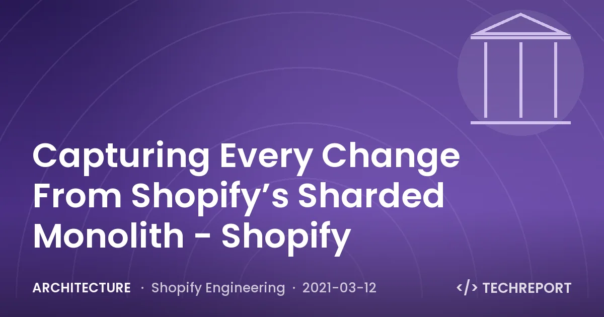 Capturing Every Change From Shopify’s Sharded Monolith - Shopify