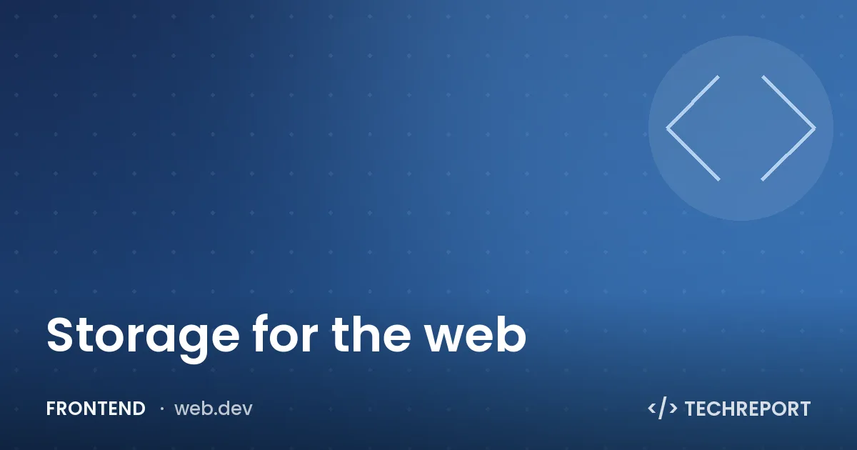 Storage for the web