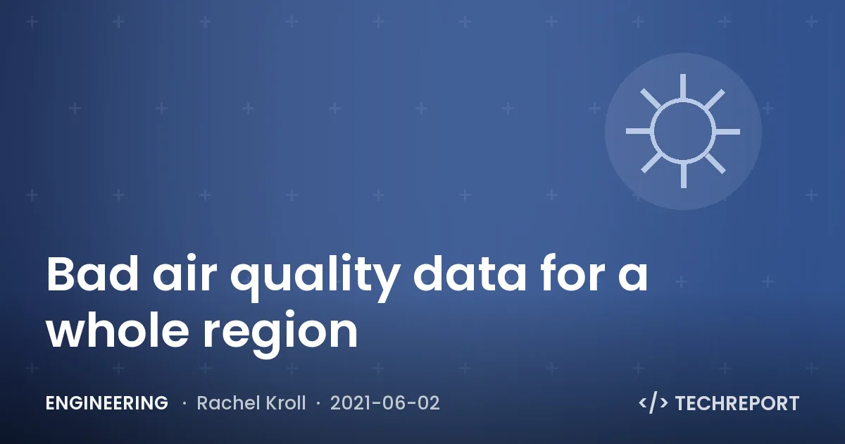 Engineering — Bad air quality data for a whole region