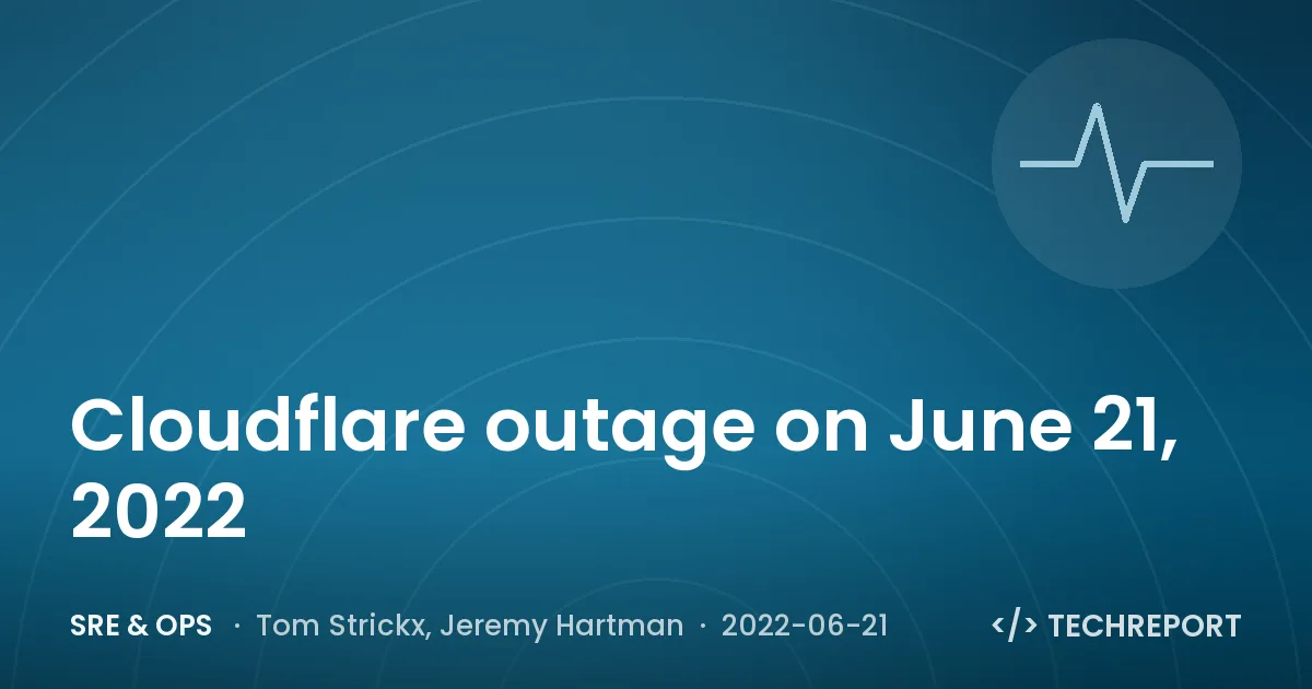 Cloudflare outage on June 21, 2022