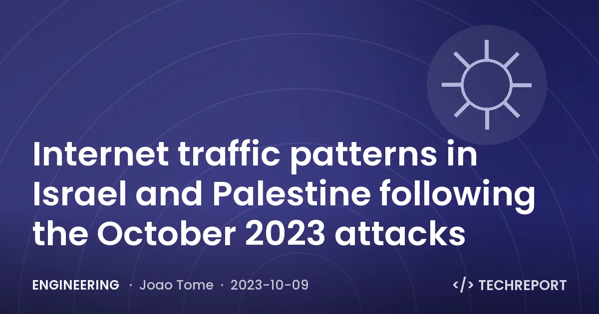 Internet traffic patterns in Israel and Palestine following the October 2023 attacks