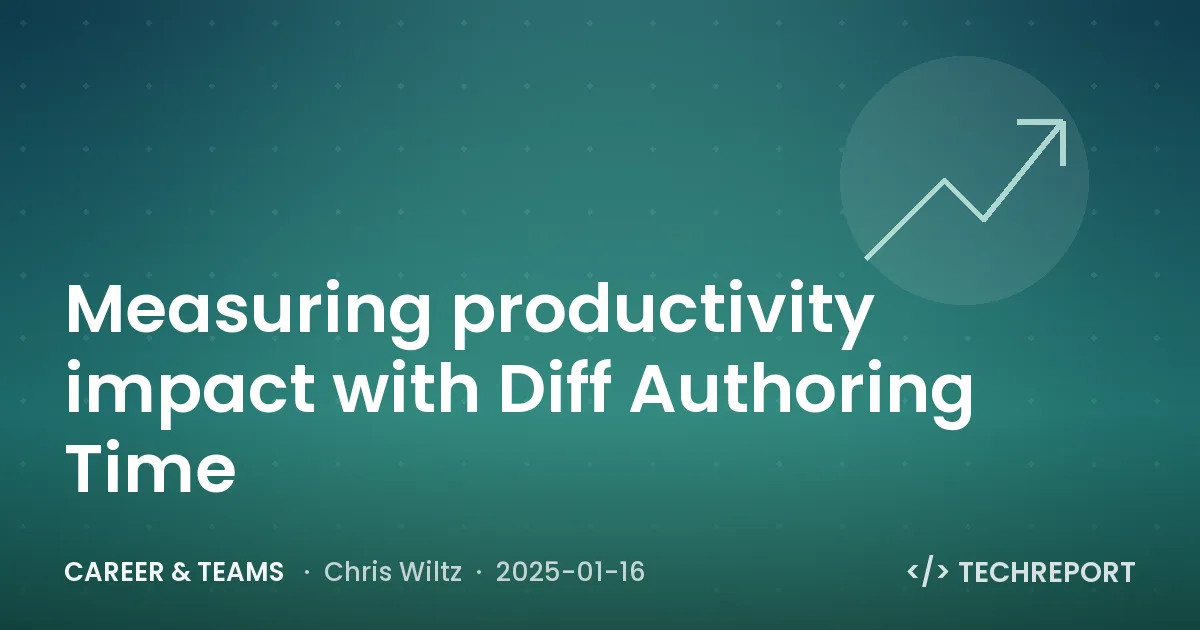 Career & Teams — Measuring productivity impact with Diff Authoring Time
