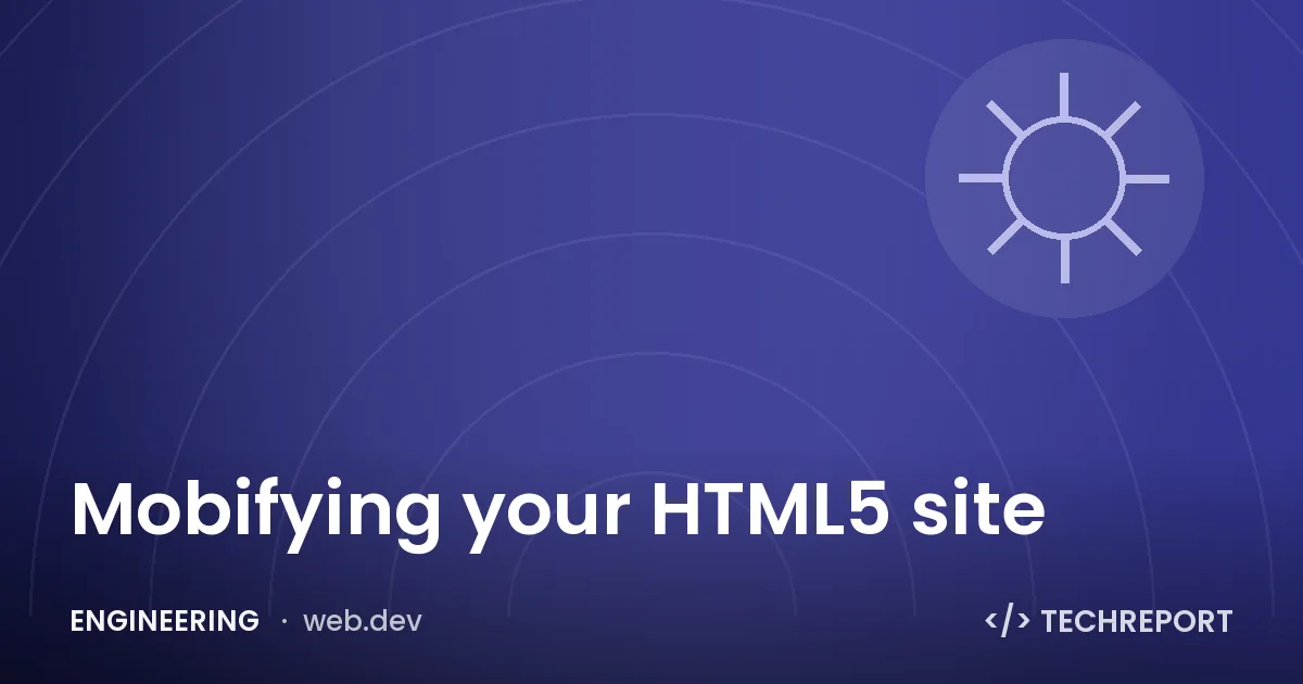 Mobifying your HTML5 site