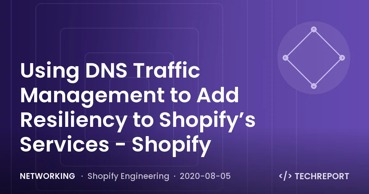 Networking — Using DNS Traffic Management to Add Resiliency to Shopify’s Services - Shopify