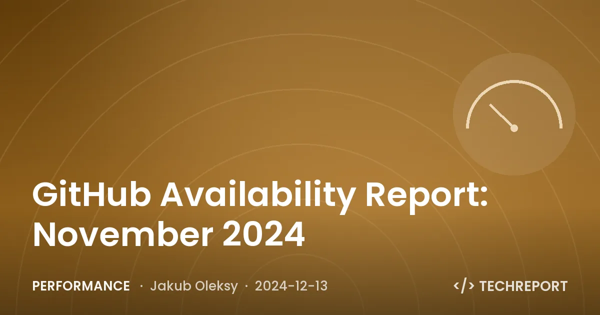 GitHub Availability Report: November 2024