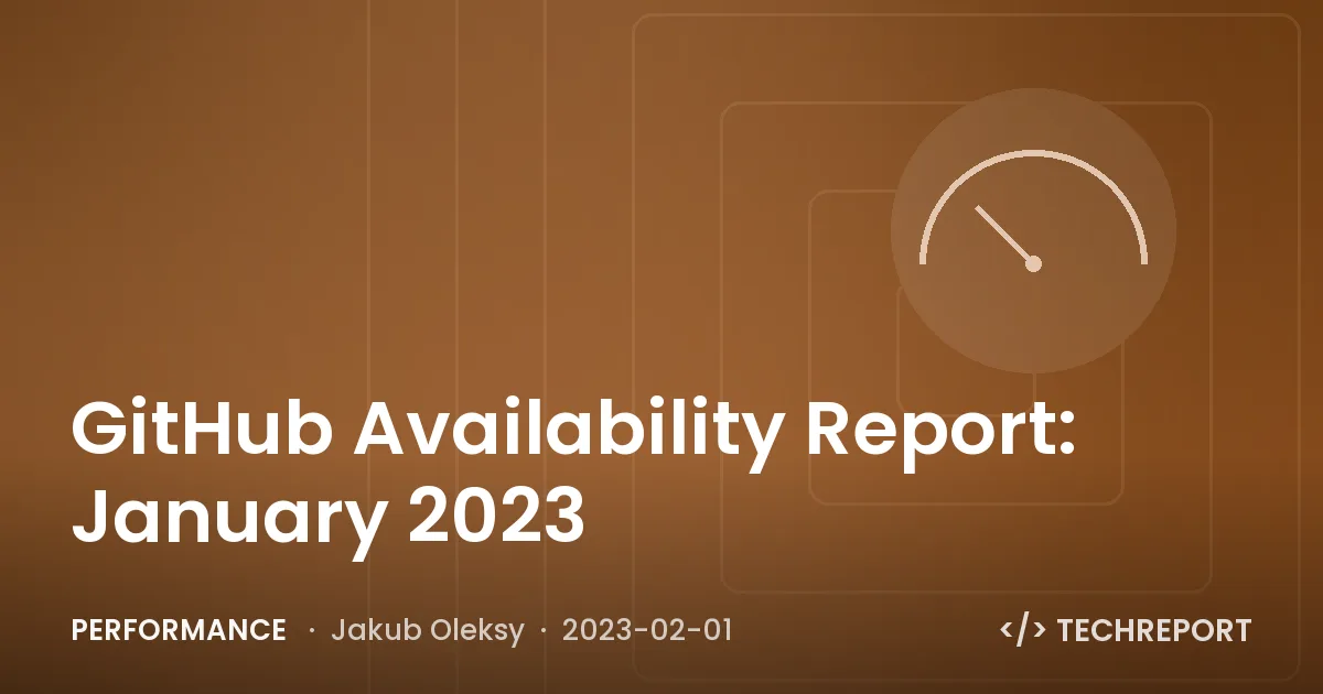 GitHub Availability Report: January 2023
