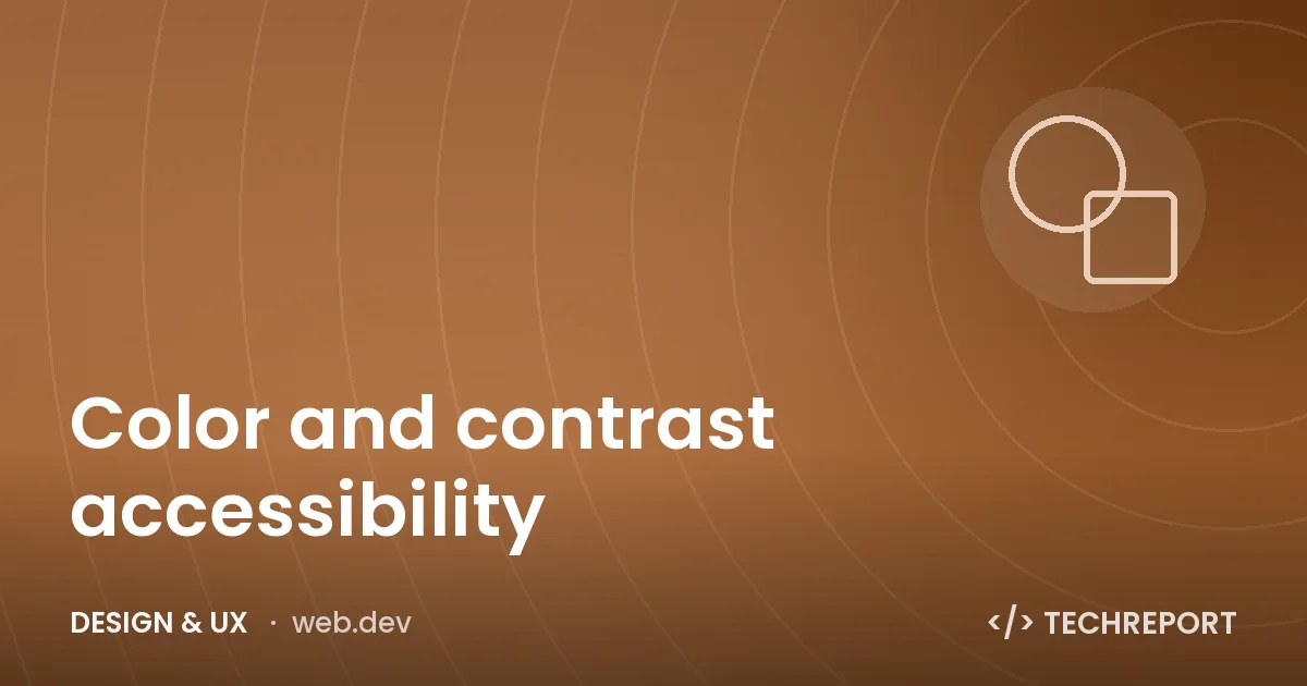Design & UX — Color and contrast accessibility