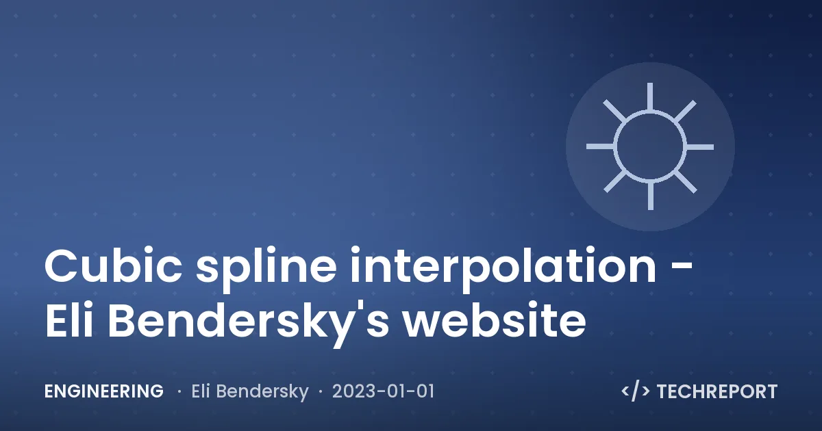 Cubic spline interpolation - Eli Bendersky's website