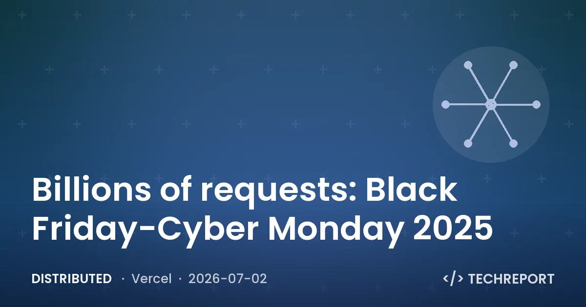 Distributed — Billions of requests: Black Friday-Cyber Monday 2025