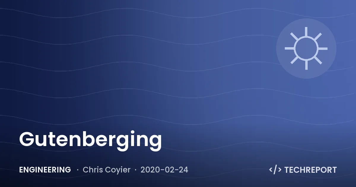Gutenberging