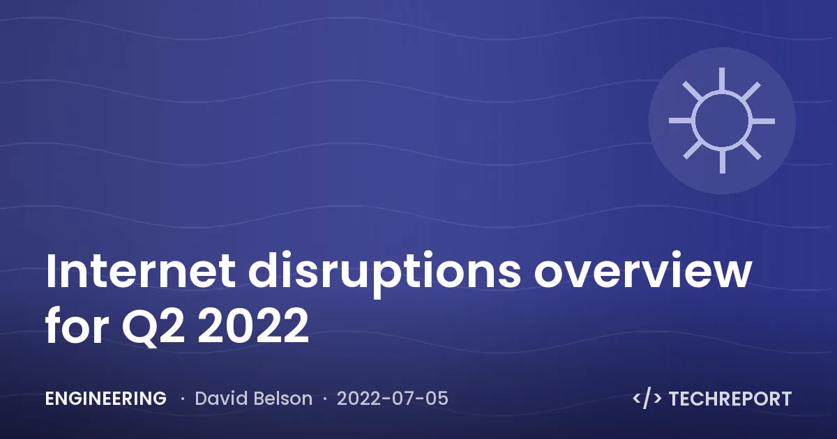 Engineering — Internet disruptions overview for Q2 2022