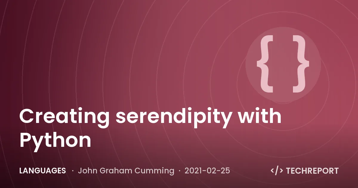 Languages — Creating serendipity with Python