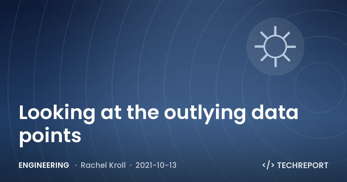 Looking at the outlying data points