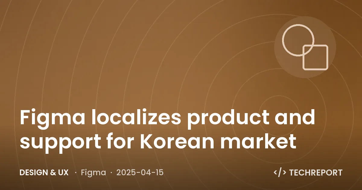 Figma localizes product and support for Korean market
