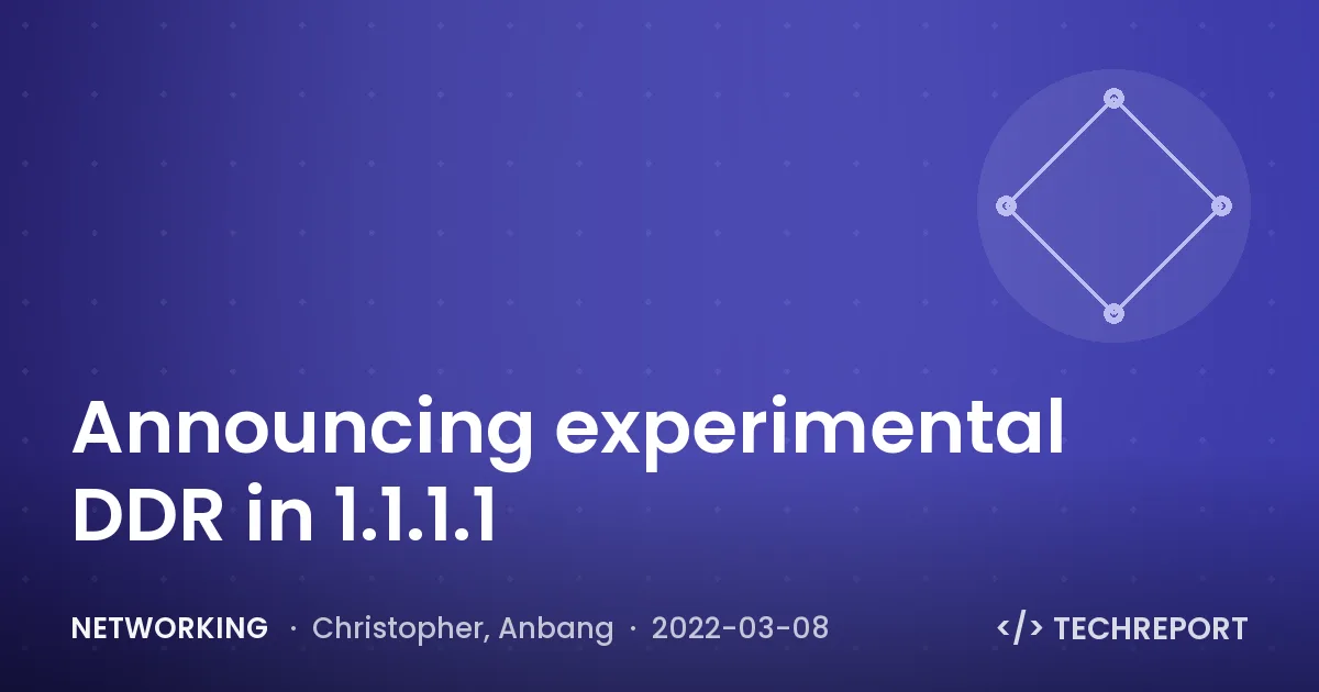 Networking — Announcing experimental DDR in 1.1.1.1