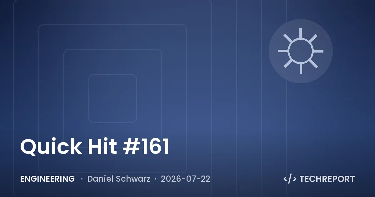 Engineering — Quick Hit #161