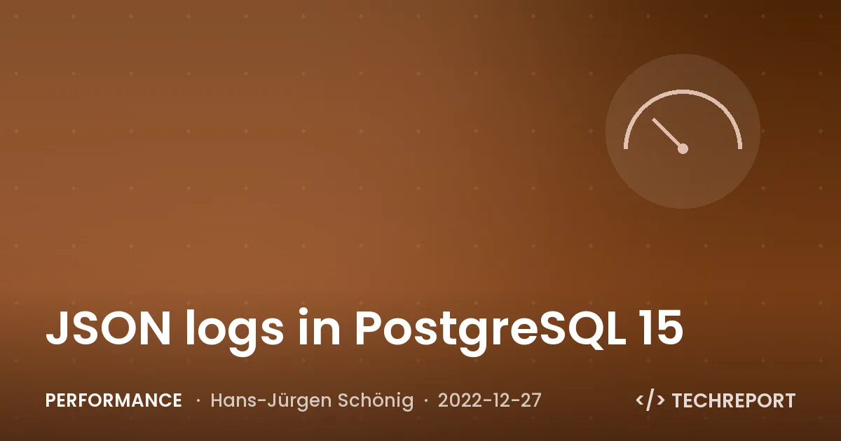 JSON logs in PostgreSQL 15