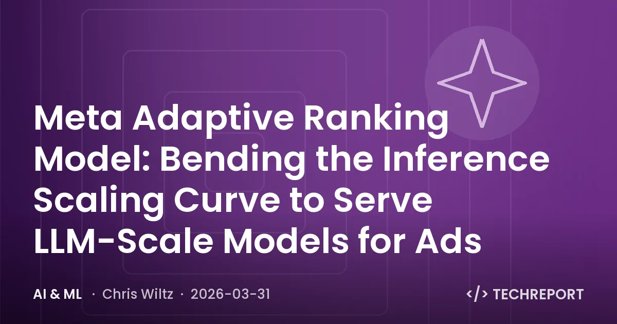 AI & ML — Meta Adaptive Ranking Model: Bending the Inference Scaling Curve to Serve LLM-Scale Models for Ads