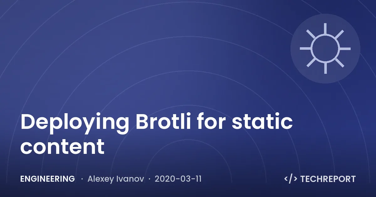 Deploying Brotli for static content