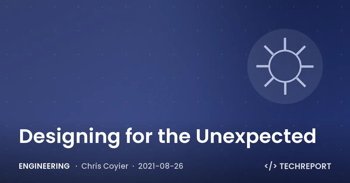 Designing for the Unexpected