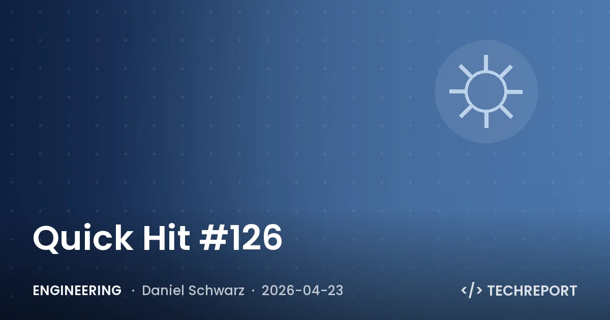 Engineering — Quick Hit #126