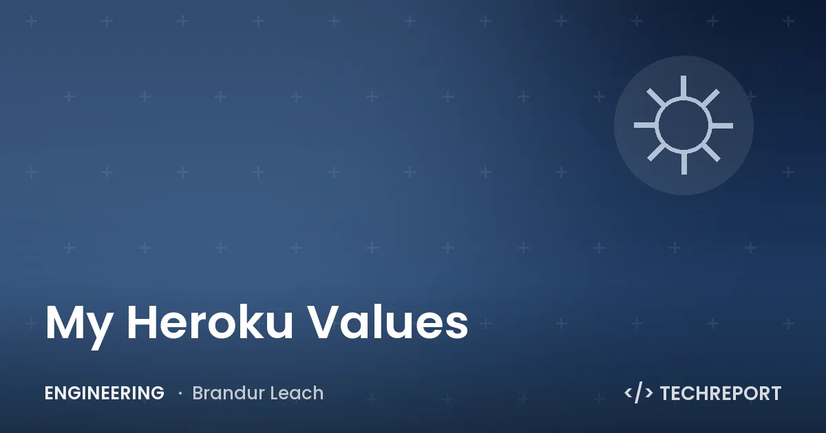 Engineering — My Heroku Values