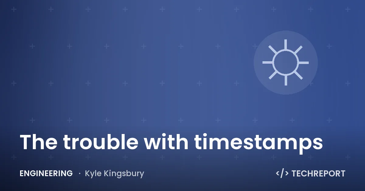 The trouble with timestamps
