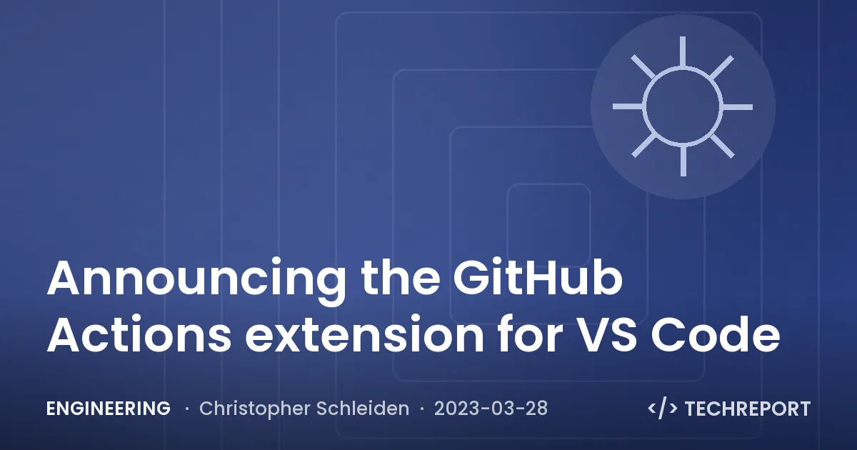 Announcing the GitHub Actions extension for VS Code