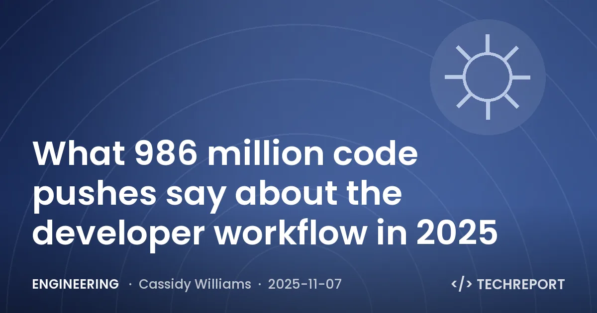 Engineering — What 986 million code pushes say about the developer workflow in 2025