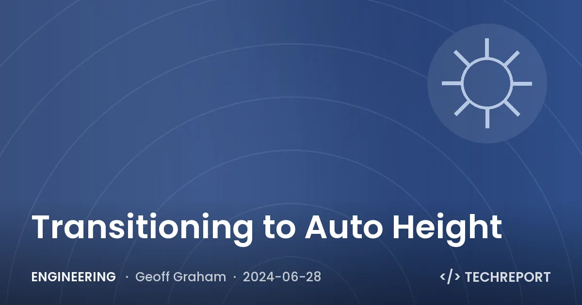Transitioning to Auto Height
