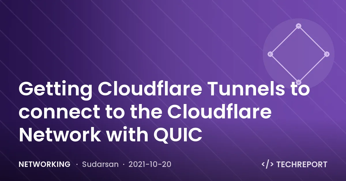 Getting Cloudflare Tunnels to connect to the Cloudflare Network with QUIC