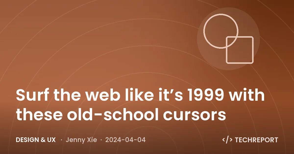 Surf the web like it’s 1999 with these old-school cursors