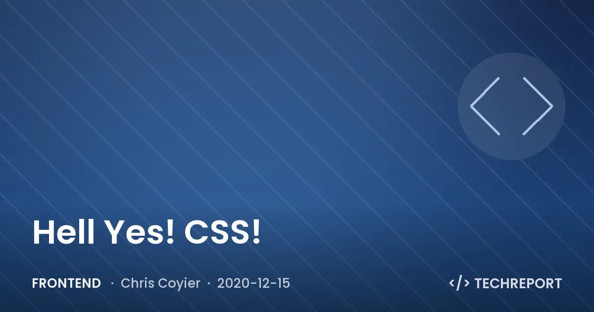 Hell Yes! CSS!