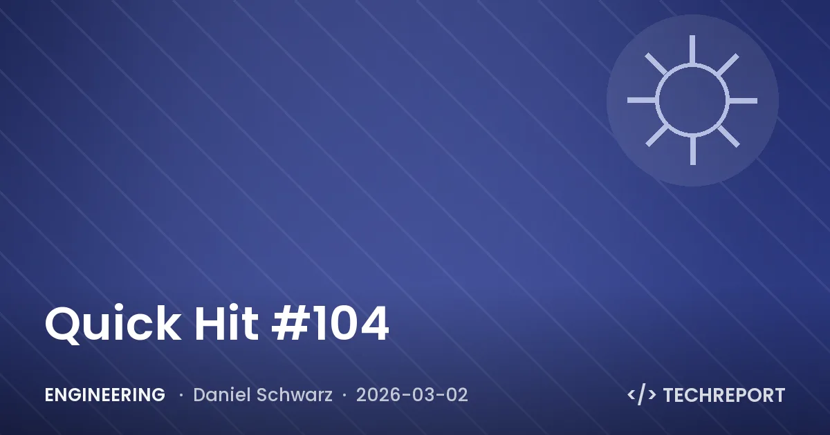 Engineering — Quick Hit #104