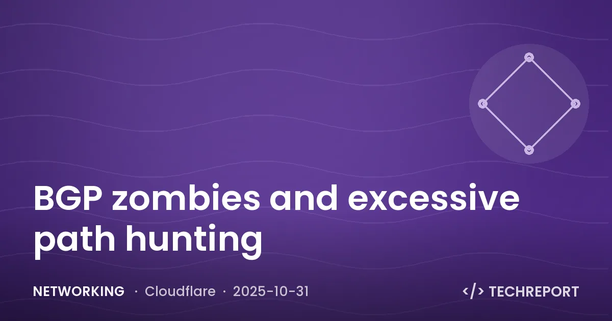 Networking — BGP zombies and excessive path hunting