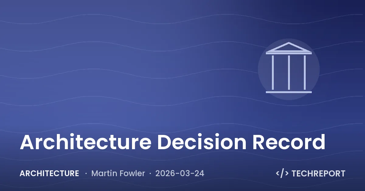 Architecture — Architecture Decision Record