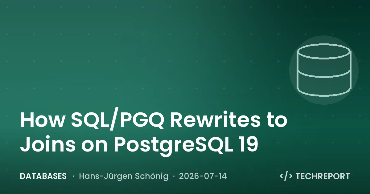Databases — How SQL/PGQ Rewrites to Joins on PostgreSQL 19