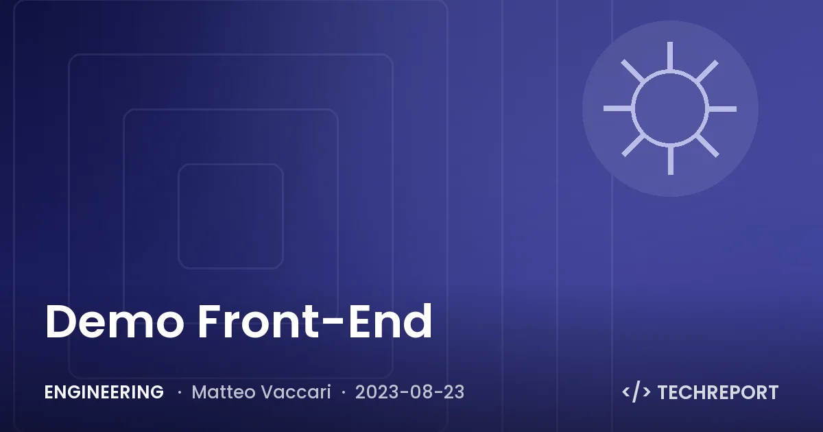 Engineering — Demo Front-End