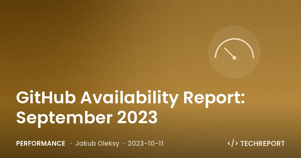 GitHub Availability Report: September 2023