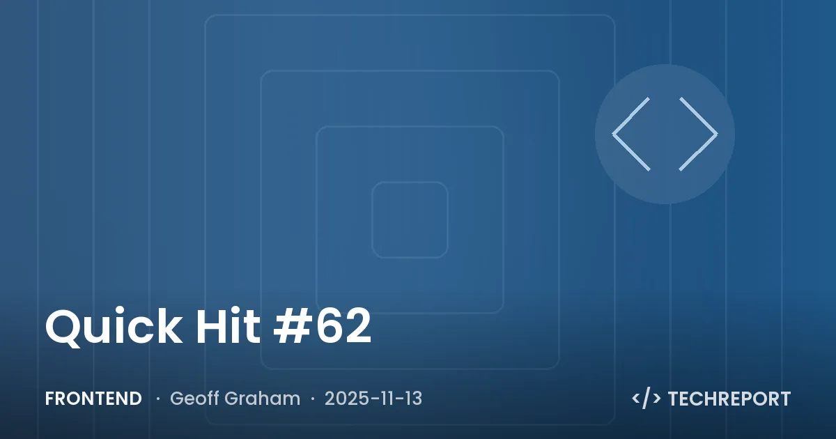 Frontend — Quick Hit #62