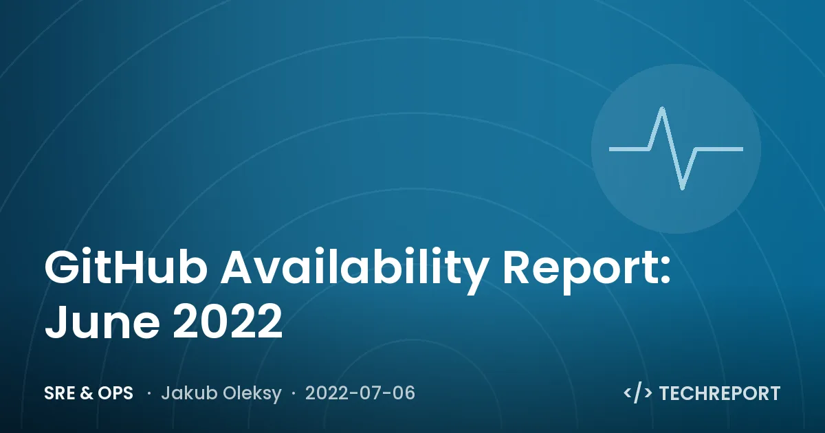 GitHub Availability Report: June 2022
