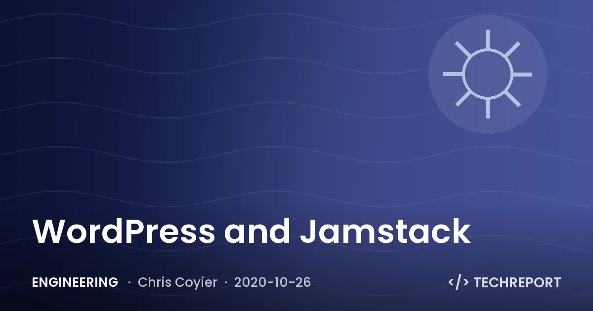 WordPress and Jamstack