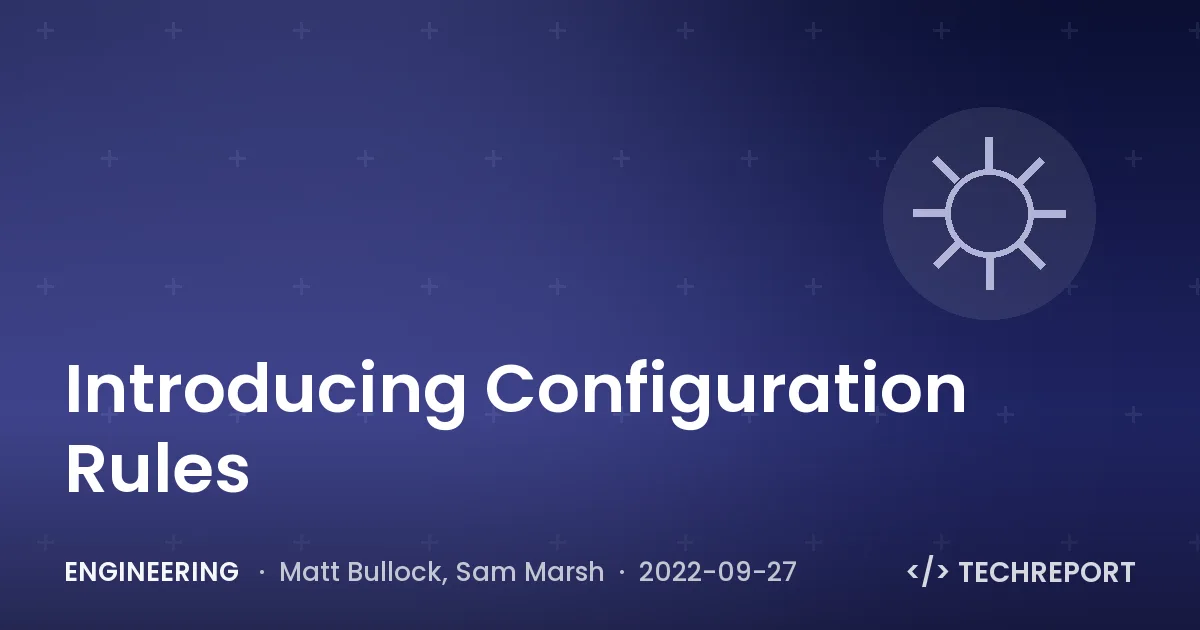 Introducing Configuration Rules