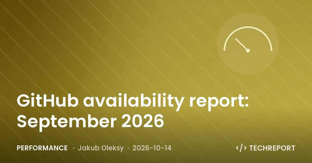 GitHub availability report: September 2026