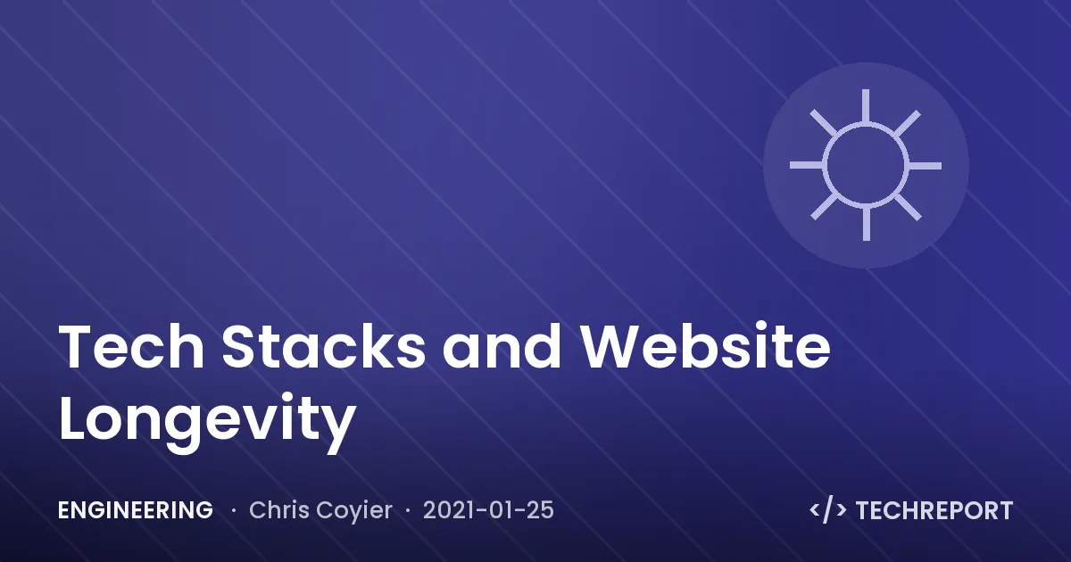 Tech Stacks and Website Longevity