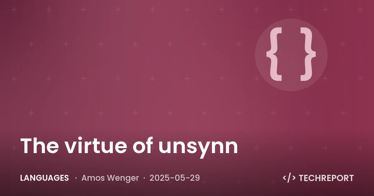 Languages — The virtue of unsynn